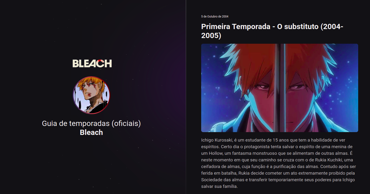 Bleach Seasons